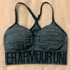 small UA sports bra with sewn in pads